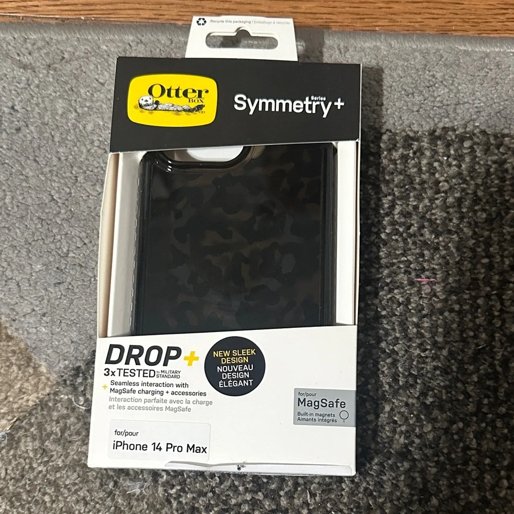 OtterBox Symmetry+ leopard Case for iPhone 14 Pro Max - Picture 1 of 1